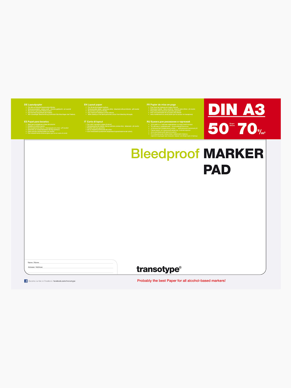 Transotype Alcohol Marker Pad