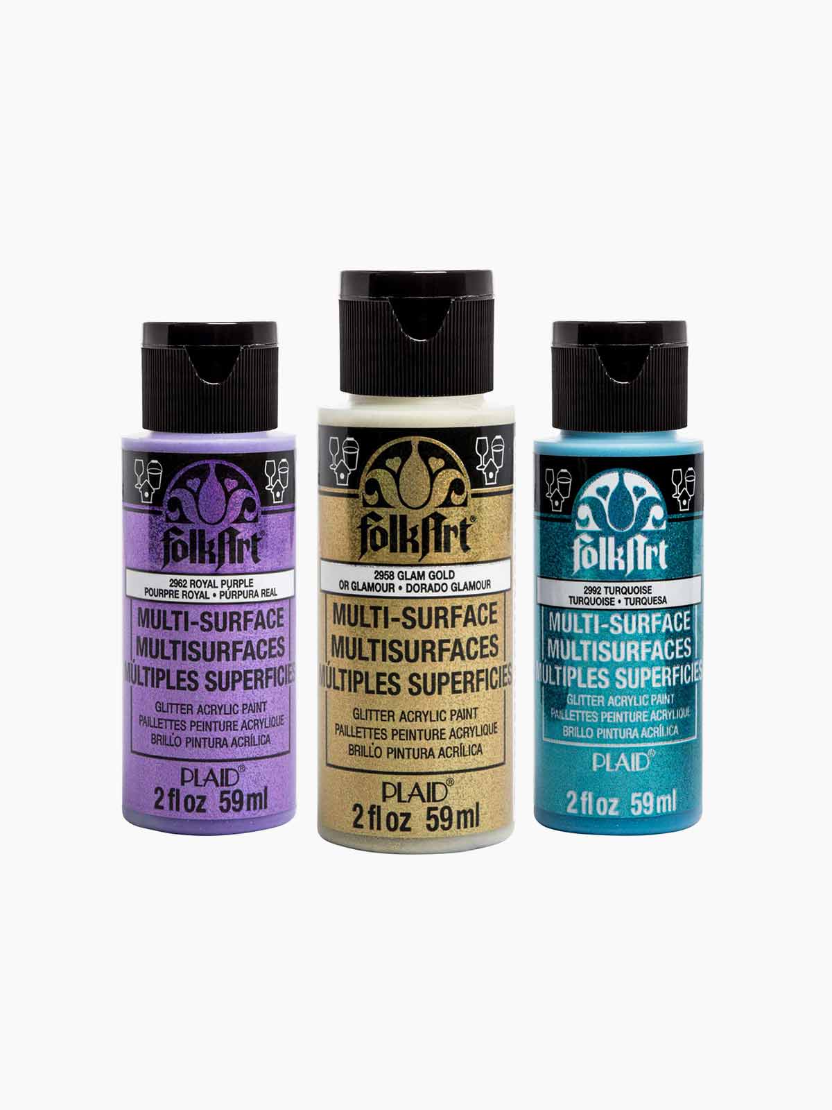 Multi-Surface Glitter Acrylic Paint in Turquoise by FolkArt