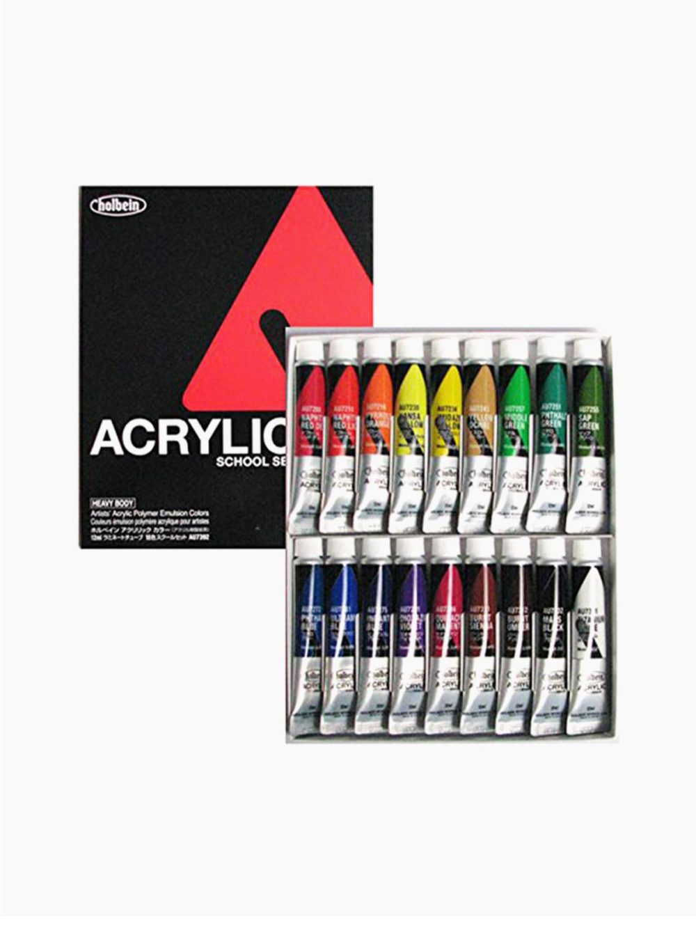 Holbein Acrylic Heavy Body Colors School Set of 18 Colors (12ml)