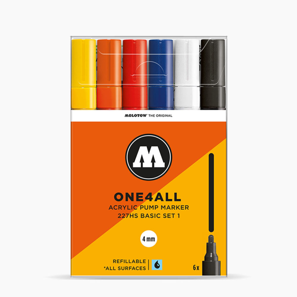 MOLOTOW 227HS Basic-Set 1 - 4mm, Pkt of 6