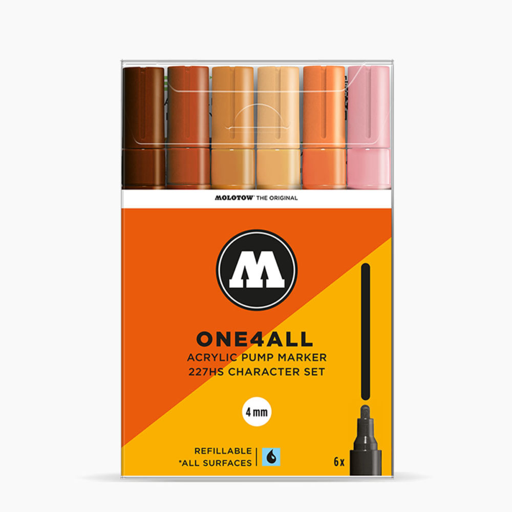 MOLOTOW 227HS Character-Set - 4mm, Pkt of 6
