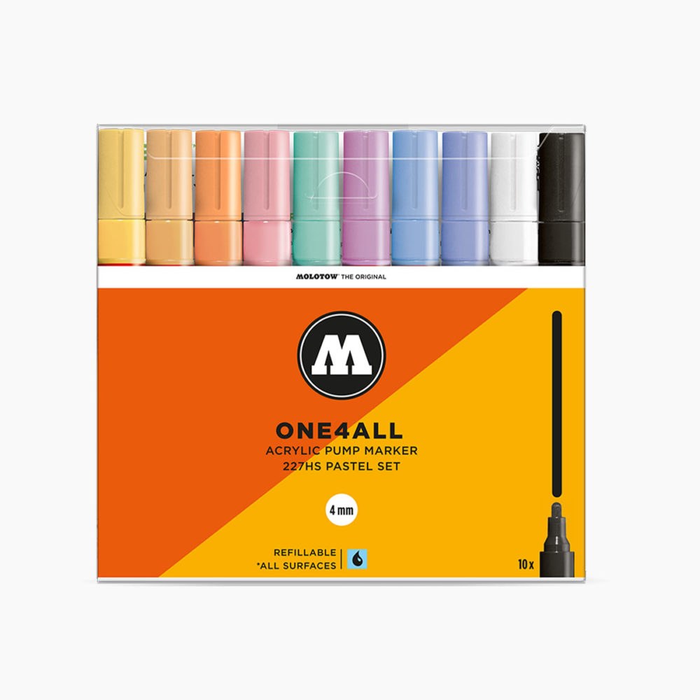 MOLOTOW 227HS Pastel-Set - 4mm pkt of 10