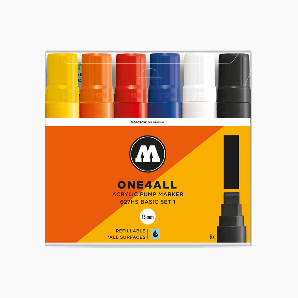 MOLOTOW 627HS Basic-Set 1 - 15mm pkt of 6