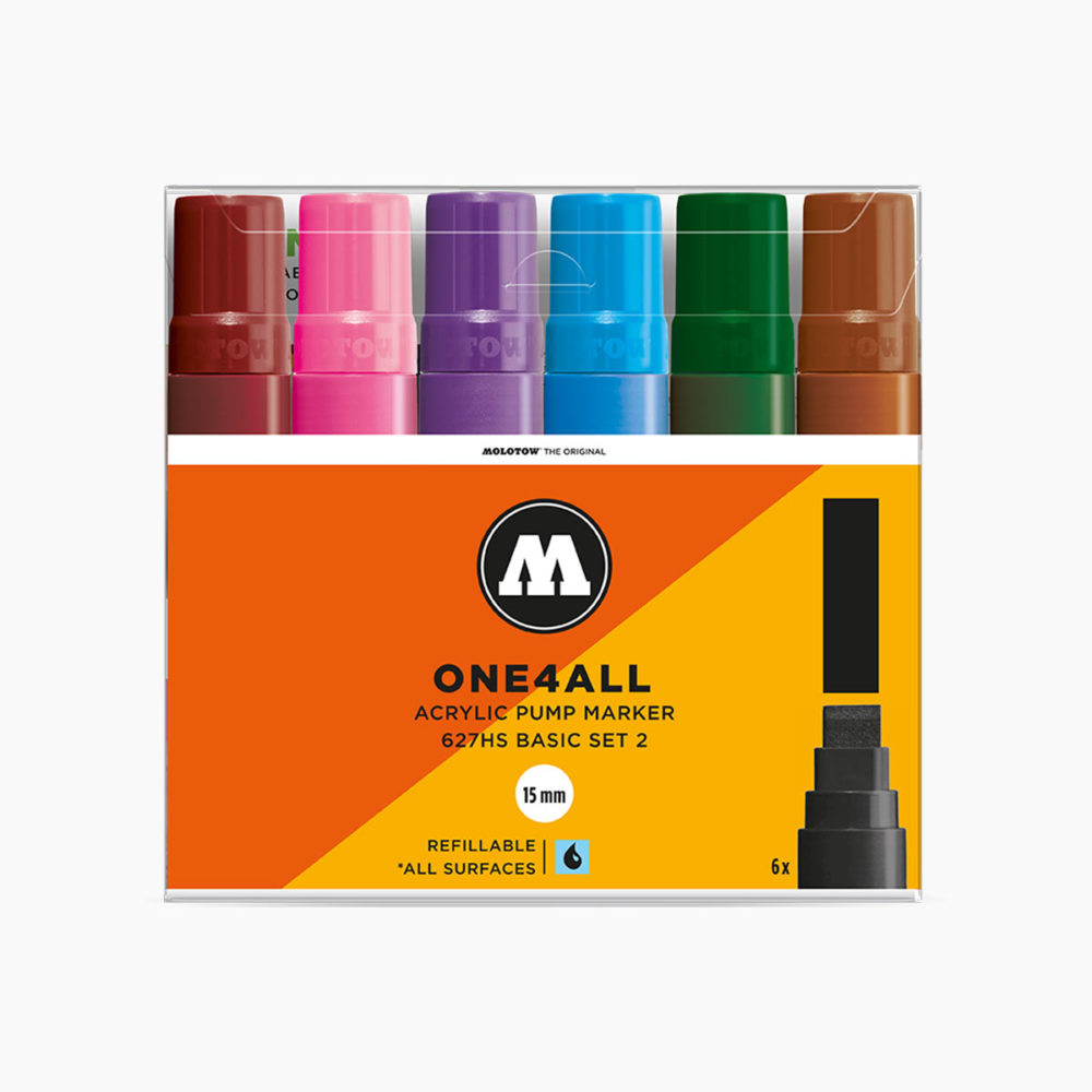 MOLOTOW 627HS Basic-Set 2 - 15mm pkt of 6