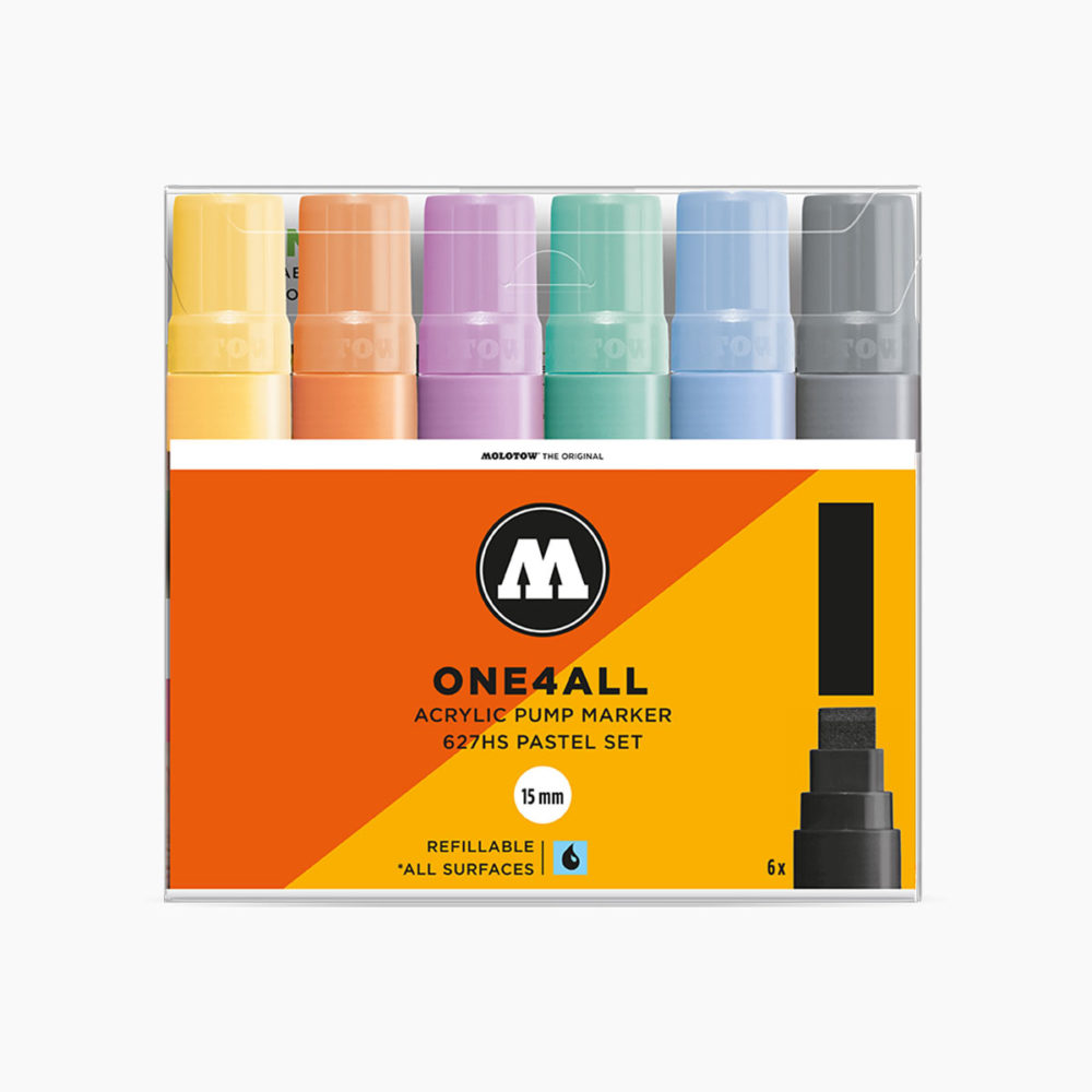 MOLOTOW 627HS Pastel-Set - 15mm pkt of 6