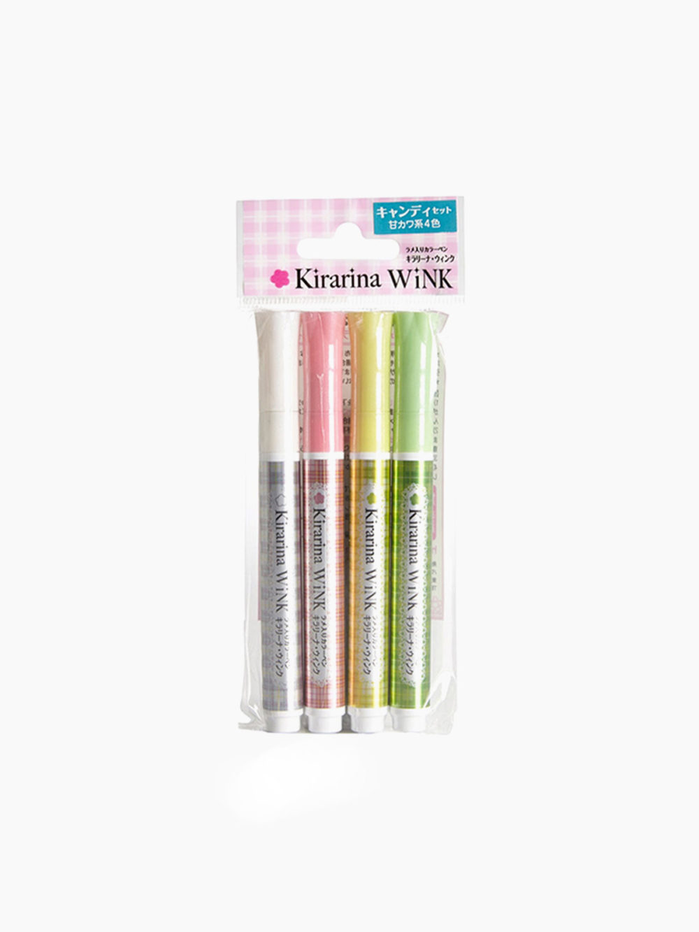 Kirarina Wink Glitter Color Pen 4 Color Set Candy